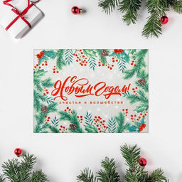 Набор открыток-комплиментов «Новогодние» в наборе 26 шт., 8×6 см