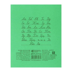 Набор тетрадей 12 листов в линию Зелёная обложка, белые листы 20 шт. - Calligrata фото 6