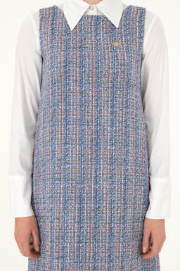 Женское синее тканое платье Неожиданная скидка в корзине - U.s. polo assn фото 5