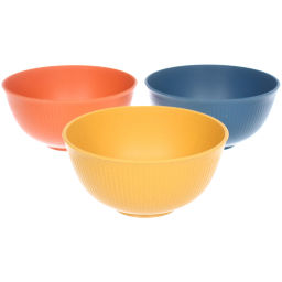 Салатник пластиковый "Луксор" 700мл в наборе 3шт 15*8см, цвета микс