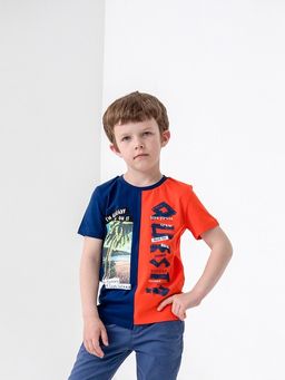 CRB wear/CSKB 63097-41-315 Футболка для мальчика,темно-синий/Ex.Cherubino