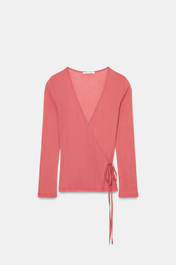 SUPIMA® WRAP T-SHIRT - Zara фото 10