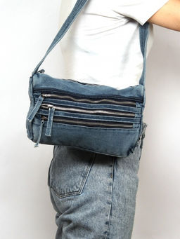 Сумка женская текстиль JN-8184, 1отдел, голубой jeans SALE 261784 - Bobo фото 5