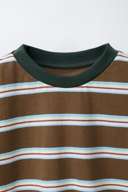 CAMISETA ESTAMPADA RAYAS / Marr?n - Zara фото 4