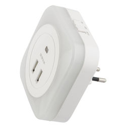 DTL-321 White/Sensor/2USB Светильник ночник с фотосенсором (день-ночь). 2USB. Белый. ТМ Uniel - Volpe фото 2