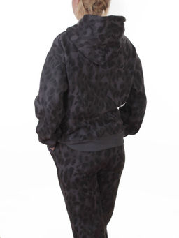 868-6 DK. GRAY/LEOPARD Костюм спортивный зимний женский (95% хлопок, 5% полиэстер)