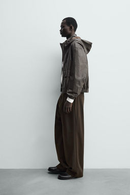 PANTAL?N WIDE FIT PLIEGUES / Marr?n - Zara фото 4