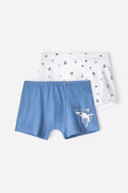 Crockid _ КБ 1912-2уп/белый,дымчато-синий,акулы трусы для мал фото 4