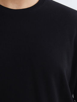 B?y?k Beden Bisiklet Yaka Erkek Sweatshirt