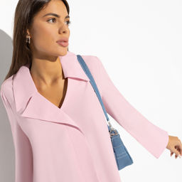 Блуза с имитацией запаха Амбассадор стиля (rose) - Charutti фото 3