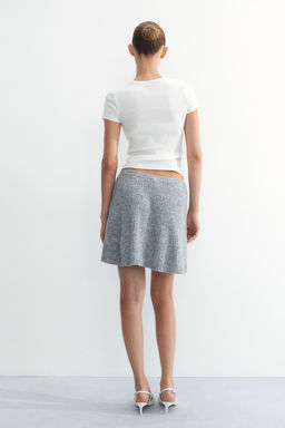 Minifalda evase en punto de canale - H&m фото 3