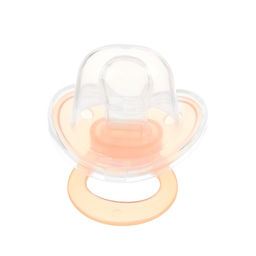 Соска-пустышка ортодонтическая Крошка Я, силикон, от 6 мес., с колпачком, персиковый