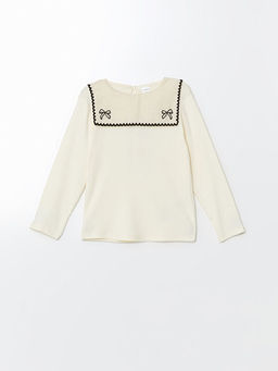 Uzun Kollu Nak??l? K?z Bebek Bluz