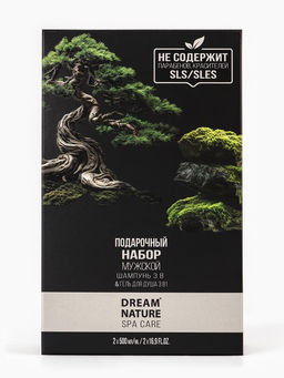 Подарочный набор мужской DREAM NATURE SPA CARE «Японские мотивы», шампунь 500 мл, гель для душа 500 мл