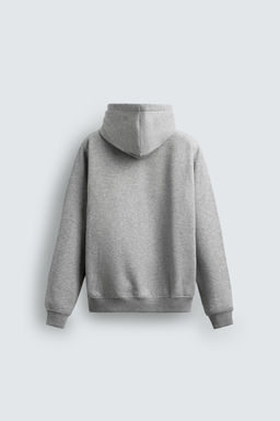 SUDADERA CAPUCHA HEAVYWEIGHT B?SICA / Gris vigor? - Zara фото 8