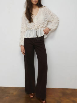 Джинсы wide leg с высокой посадкой / Zarina  фото 2