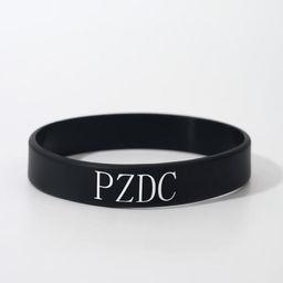 Силиконовый браслет PZDC стандарт, цвет чёрный, 20 см