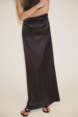 OPEN BACK SATIN LONG DRESS - Zara фото 3