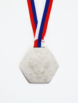 Медаль призовая 201 8 см.  2 место. Цвет сер. С лентой