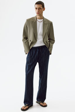 Pantal?n en mezcla de lino Relaxed Fit - H&m фото 7