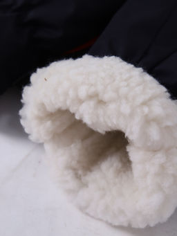 Варежки с мехом синий