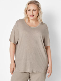 Блузка женская из льна и вискозы свободного покроя ESMARA  фото 4