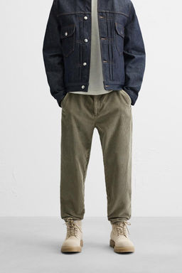 CORDUROY CARROT FIT TROUSERS - Zara фото 11