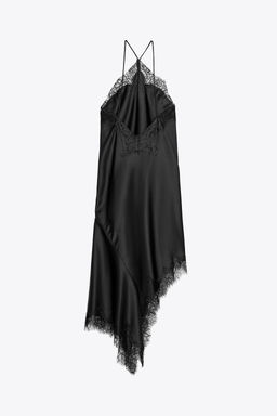 ZW COLLECTION SATIN LACE DRESS - Zara фото 15