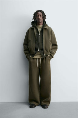 NEOPRENE-EFFECT BOXY FIT JACKET