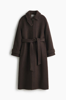 Abrigo oversize en mezcla de lana