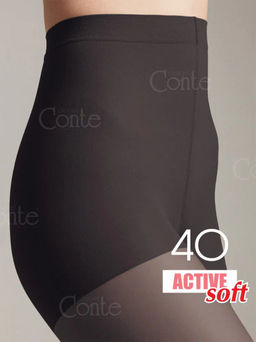 Колготки Conte Elegant Active Soft массажный эффект чёрные  фото 7
