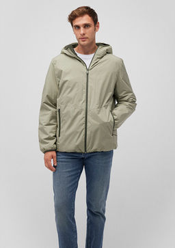 Kapusonlu Yesil Sisme Mont