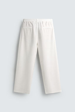 PANTAL?N FLUIDO PLIEGUES LATERALES / Blanco roto - Zara фото 8