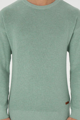 Erkek Regular Fit Bisiklet Yaka Ye_il Melanj Basic Kazak - U.s. polo assn фото 6