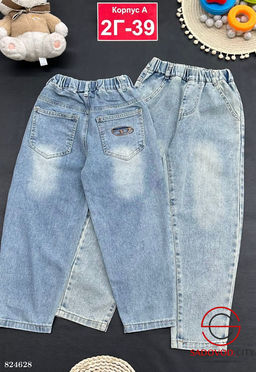 Джинсы для девочки на резинке