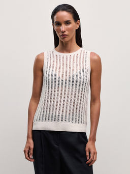 Топ ажурной вязки / Zarina  фото 5