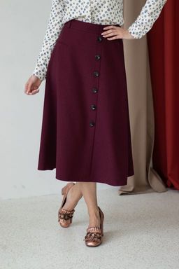 расклешенная юбка в составе шерсть