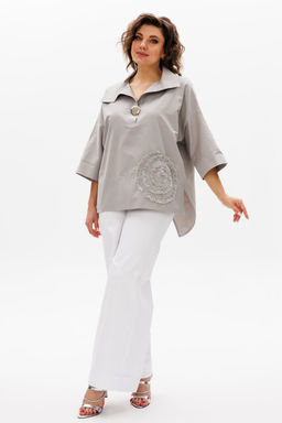 Рубашка Michel Chic 786 светло-серый  фото 2