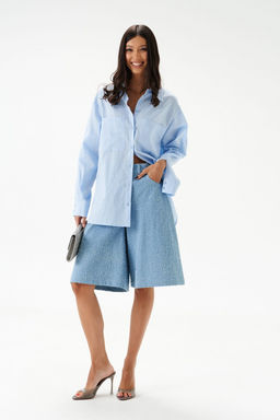 Шорты Annete А1517 джинсовые голубые  фото 4