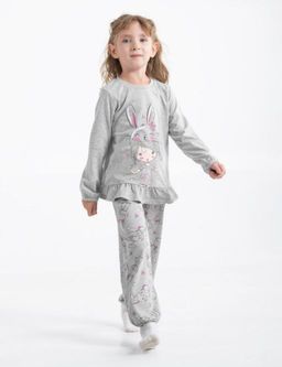 CRB wear/CSKG 50036-11 Комплект для девочки (джемпер, брюки), светло-серый меланж/Ex.Cherubino  фото 2