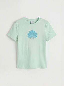 Bisiklet Yaka Nak??l? K?z ?ocuk Ti??rt