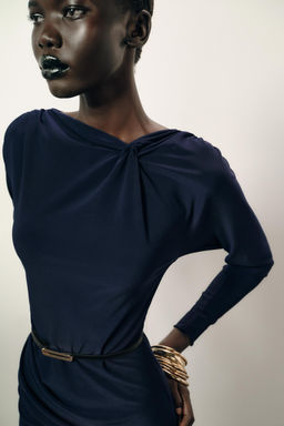 BELTED GATHERED DRESS - Zara фото 3