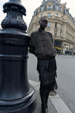 METALLIC THREAD TEXTURED BOMBER JACKET