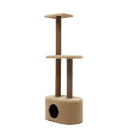 Домик для кошек с когтеточкой, с тремя когтеточками, джут, 51 х 31 х 132 см, бежевая - Simaland фото 3