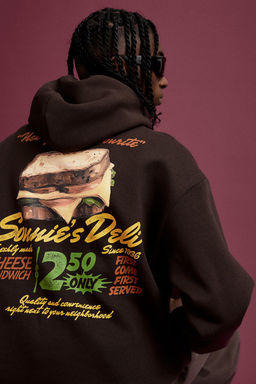 Sudadera con capucha y estampado Loose Fit - H&m фото 3