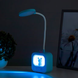 Лампа настольная RISALUX «Мишка», светодиодная, 5 Вт, USB, АКБ, МИКС, 5×10×43 см