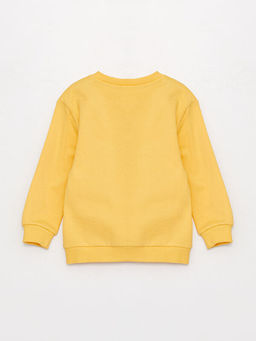 Bisiklet Yaka Uzun Kollu Bask?l? Erkek Bebek Sweatshirt ve E?ofman Alt 2li Tak?m - Waikiki фото 3