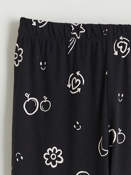 Beli Lastikli Desenli K?z ?ocuk Pijama Alt