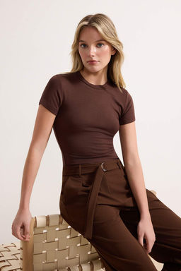 Kahverengi*002 Orme Bluz TWOSS24BZ00296