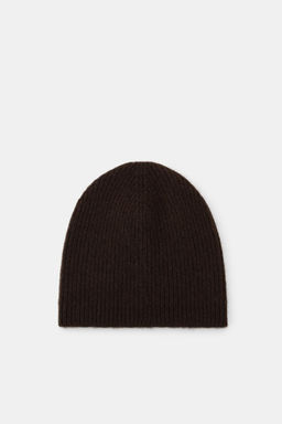 BEANIE RIB LANA Y CASHMERE / Marr?n